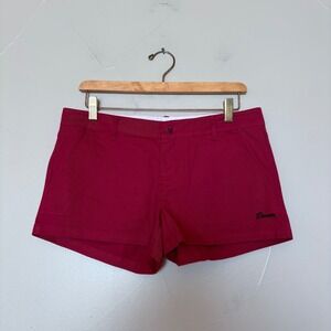 Dixxon Womens Red Chino Shorts Size 3  Cotton Blend low Rise shorty shorts